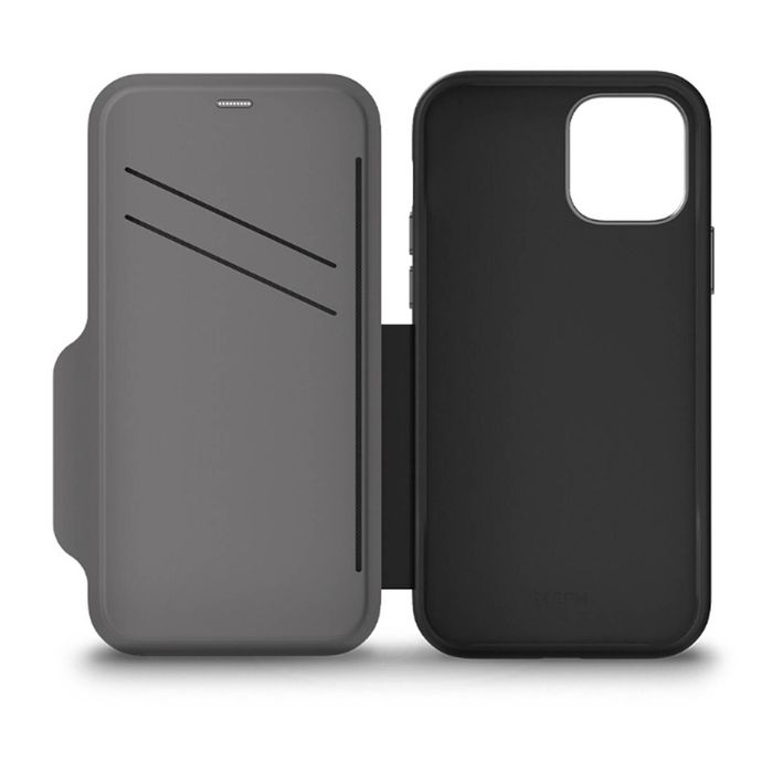 EFM Monaco Leather Armour with D3O 5G Case for iPhone 12/12 Pro - Black/Space Grey