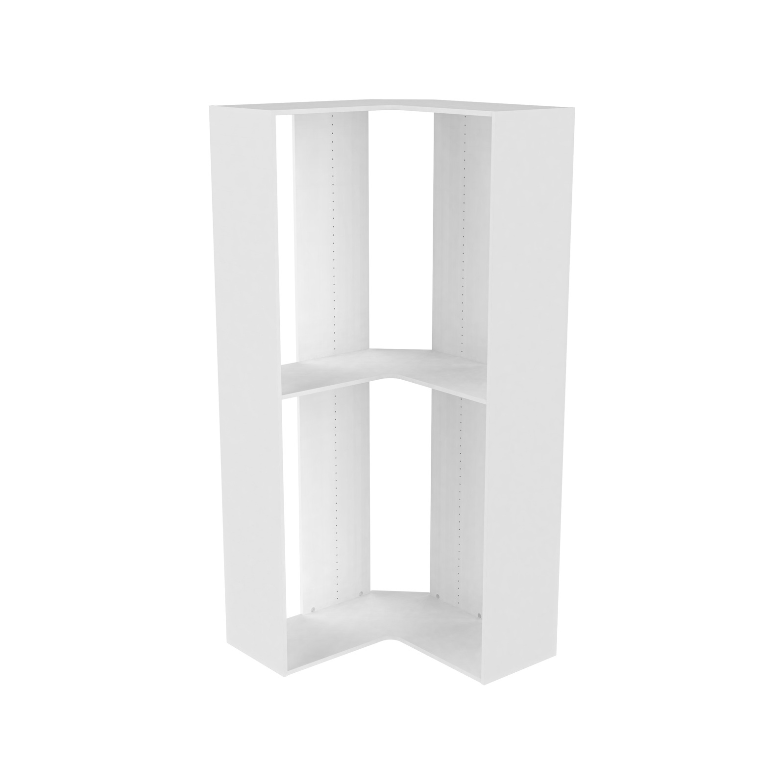 Lugna 2048 x 900 x 580mm White Corner Cabinet - White