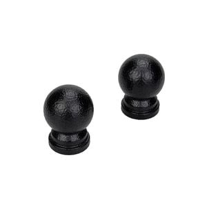 Pillar 16mm Black Ball Curtain Rod Finials