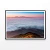 Foggy Dawn Mountains with Beach  Print 100% Australian Made 90x60cm  (Poster)