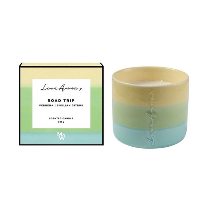 Love Anna x Chapters Road Trip Scented Candle Verbena & Sicilian Citrus 325g