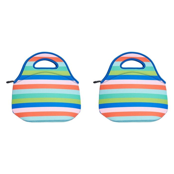 2PK Annabel Trends 30cm Neoprene Lunch Bag - Bright Stripes