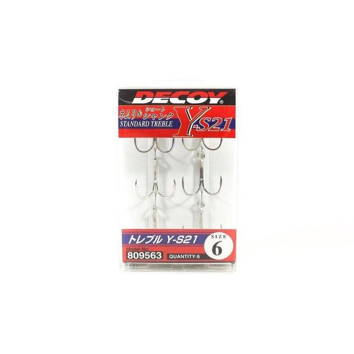 Decoy YS21 Standard High Performance Treble Fishing Hook 6
