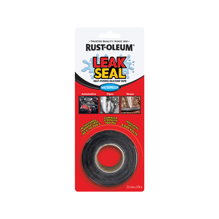 Rust-Oleum 25.4mm x 3.04m LeakSeal Self-Fusing Silicone Tape - Black