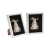 Nicola Spring 8" X 10" White 3d Box Photo Frames - 4" X 6" Mount Black - Pack Of 2