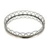 SS Collective Elegant Dinnerware Round Glass Tray With Looped Edge Trim 35cm
