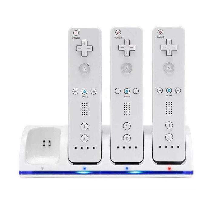 4pcs Rechargeable Battery Pack Charger Dock Station For Wii Remote Controller