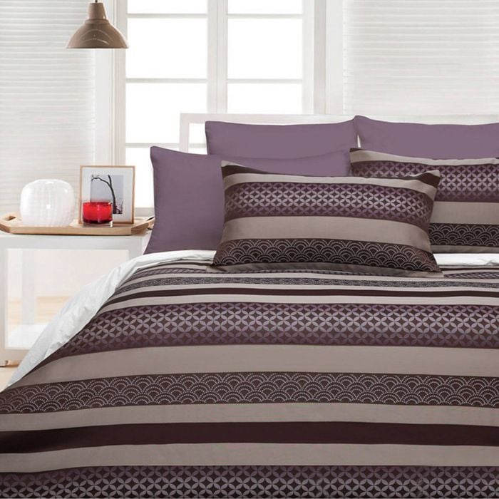 Accessorize 300TC Hyatt Purple Quilt Cover Set Single