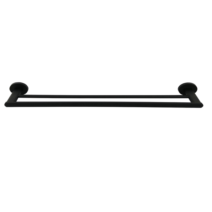 Barelli 600mm Matte Black Serenita Double Towel Rail