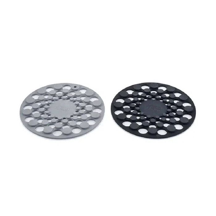 2pc Joseph Joseph Spot-On Silicone Trivets Non-Slip Hot Pot Mat Round GRY