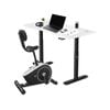 Lifespan Fitness Cyclestation 3 Exercise Bike with ErgoDesk Automatic Standing Desk 150cm in White/Black