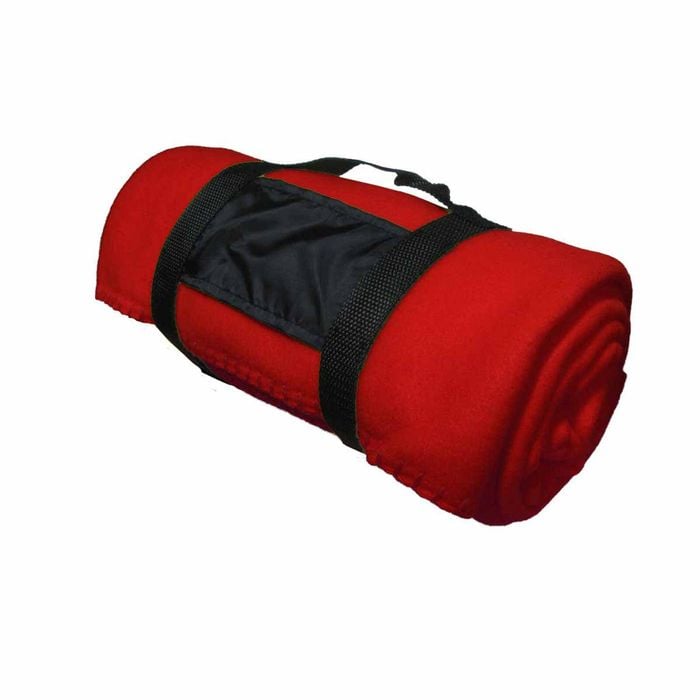 240GSM Polar Fleece Picnic Blanket 150cm x 120cm Red