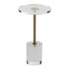 Vevor 30.2x30.2cm Acrylic End Table Clear With A Solid Base Round 54.4cm High Snack Used In Living Room