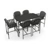 Mornington Outdoor 1.5m Bar Setting With 6x Stools Midnight