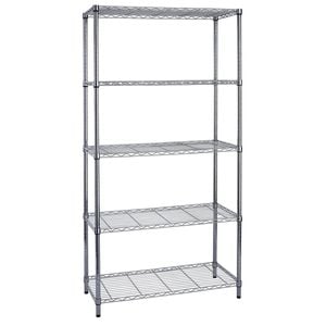 Pinnacle 1800 x 911 x 450mm Chrome 5 Shelf Wire Storage Unit