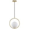 Mercator Edith 1-Light Pendant in Brushed Brass