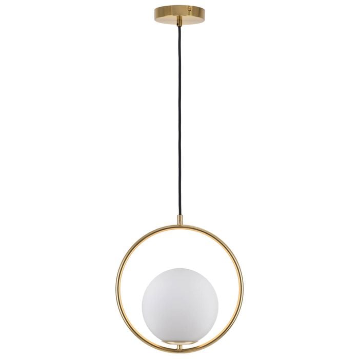 Mercator Edith 1-Light Pendant in Brushed Brass