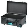 Hprc 2550w - Wheeled Hard Case Empty With Turquoise Handle (grey)