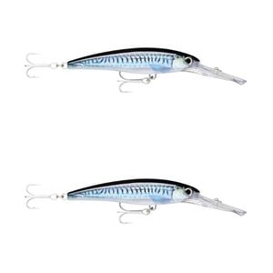 2x Rapala 18cm X Rap Magnum 40 Deep Diving Trolling Lures - HD SLV/BLU Mackerel