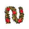 P&P Green Christmas Garland with Fairy Lights and Red DIY Decoration Set