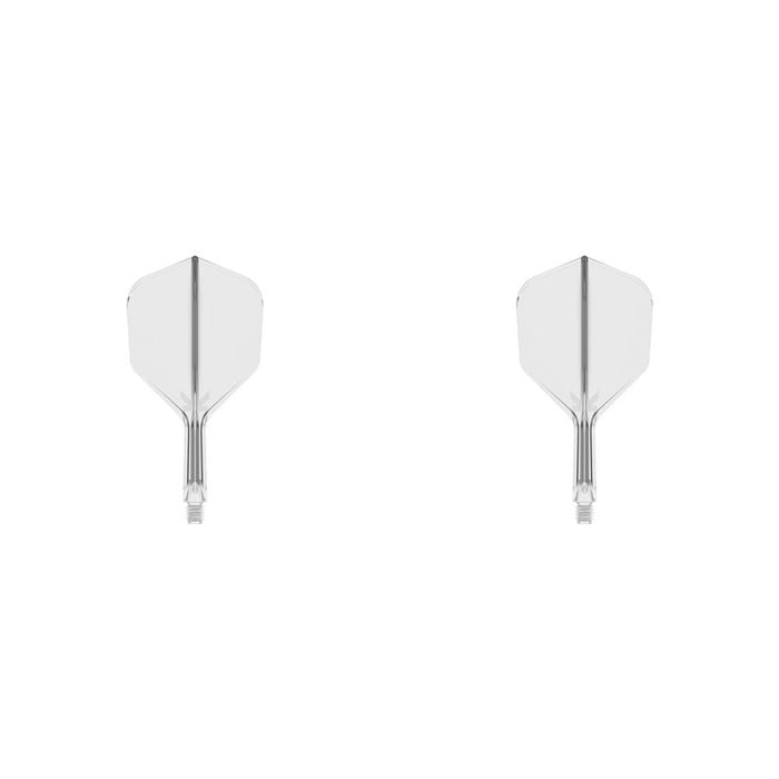 2x Target K-Flex Moulded Flight & Shaft No.6 Short - Clear