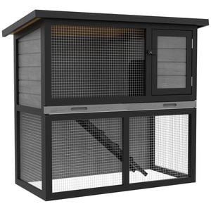Advwin Rabbit Hutch 2 storey Wooden Rabbit Pet Cage Chicken Coop Guinea Pig House
