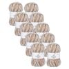 10x Malli 100g Blend Basic Poly/acrylic Cafe Latte Multi Colour Yarn