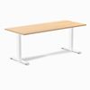 Desky Fixed Height Melamine Office Desk White Frame 180cm