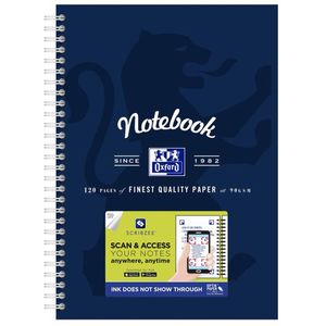 Oxford Scribzee Compatible B5 Notebook (Navy)