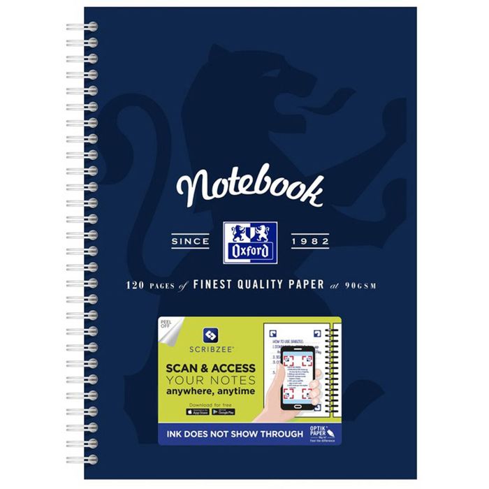 Oxford Scribzee Compatible B5 Notebook (Navy)