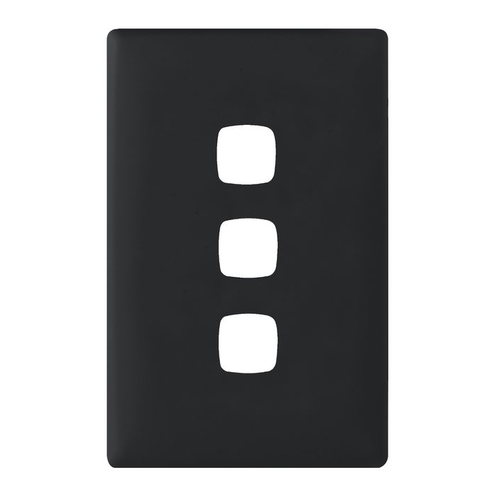 HPM LINEA 3 Gang Coverplate - Midnight Dash - Bunnings Australia