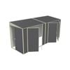 Build-a-Shed 1.5 x 4.5 x 2.0m Skillion Double Plus Double Hinged Side Doors Shed - Grey