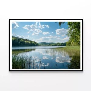 Lake, Trees with Sky   Print 100% Australian Made 90x60cm  (Poster)