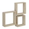 Flexi Storage Oak Wall Cubes - 3 Pack