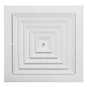 Haron 270 x 270mm White Square Plastic Ceiling Vent