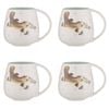 4PK Ashdene Bush Buddies Platypus Snuggle 500ml Mug - White