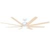 Vencha Titanic RWS Tri-Control 1830mm ABS Blades DC Ceiling Fan with light - White/Natural