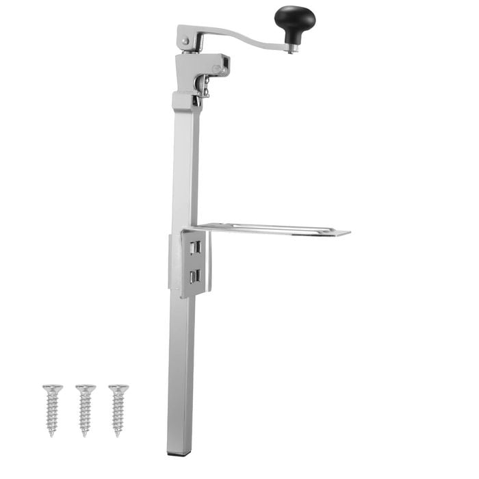 Vevor Commercial Can Opener Silver Manual For Cans Up To 300 Mm Height With Stainless Steel Blade