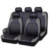Catzon 9Pcs Car Seat Cover PU Leather Universal Full Set Protector-Grey