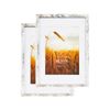Cooper & Co. Set Of 2 29.7cmx42 Mat to 21x29.7cm White Premium Rustic Wooden Photo Frame