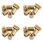 24pc Formula Sports Brass Ferrule Screw Cue Tip Replacement 12mm - Gold