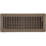 Accord 10 x 30cm Brown Metal Louvered Floor Vent