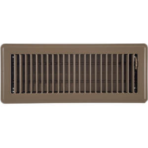 Accord 10 x 30cm Brown Metal Louvered Floor Vent
