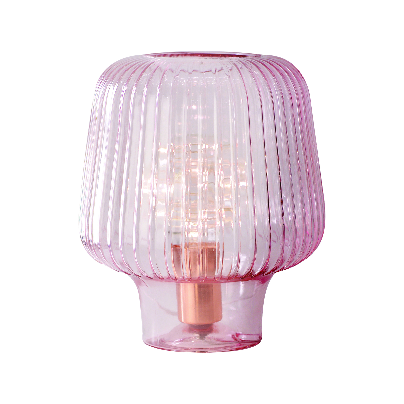 Mirabella Pink Glass Brooke Table Lamp