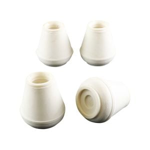 Surface Gard 10mm White Round External Rubber Chair Tips - 4 Pack