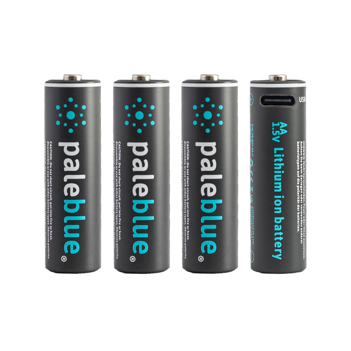 Pale Blue AA USB-C Rechargeable Batteries - 4 Pack