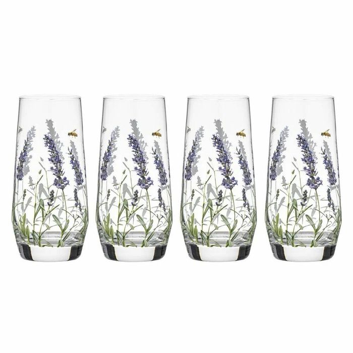 Ashdene Lavender Fields - Glass Highball Tumbler (Pack of 4)