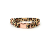 Holly & Co Basic B*tch Leopard Large Brown Premium Velvet Dog Collar