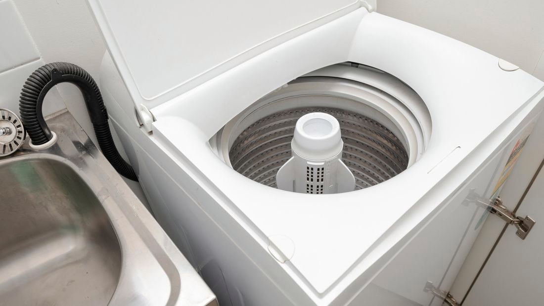 A cleaned washing machine from inside. 