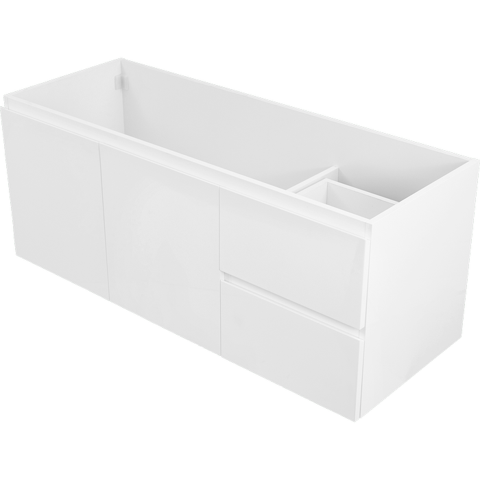 CIBO Tonic 1200mm Gloss White Wall Hung Vanity - Cabinet Only